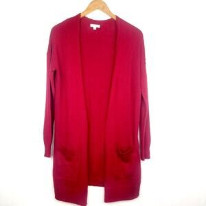 Abound | Long Open Cardigan Red Sweater XS New!